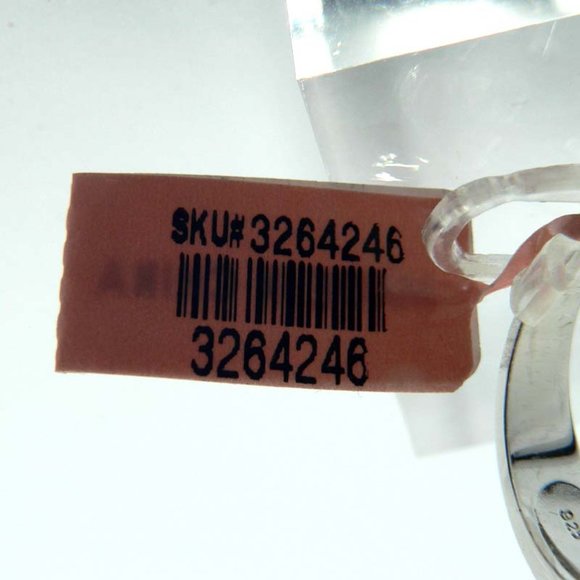 Sz 8.5 Simulated Diamond 3 Row Ring - Picture 5 of 5